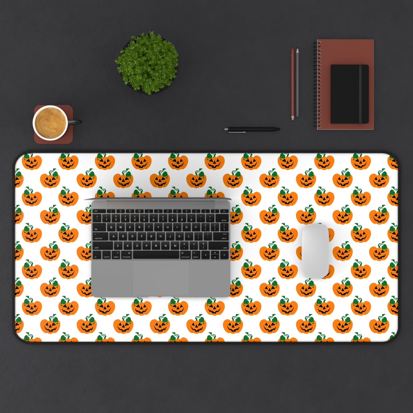 Jack O Lantern Themed Desk Mat