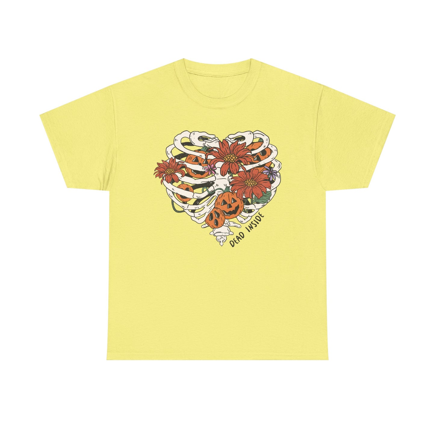 Skeleton Heart Graphic Tee "Dead Inside"
