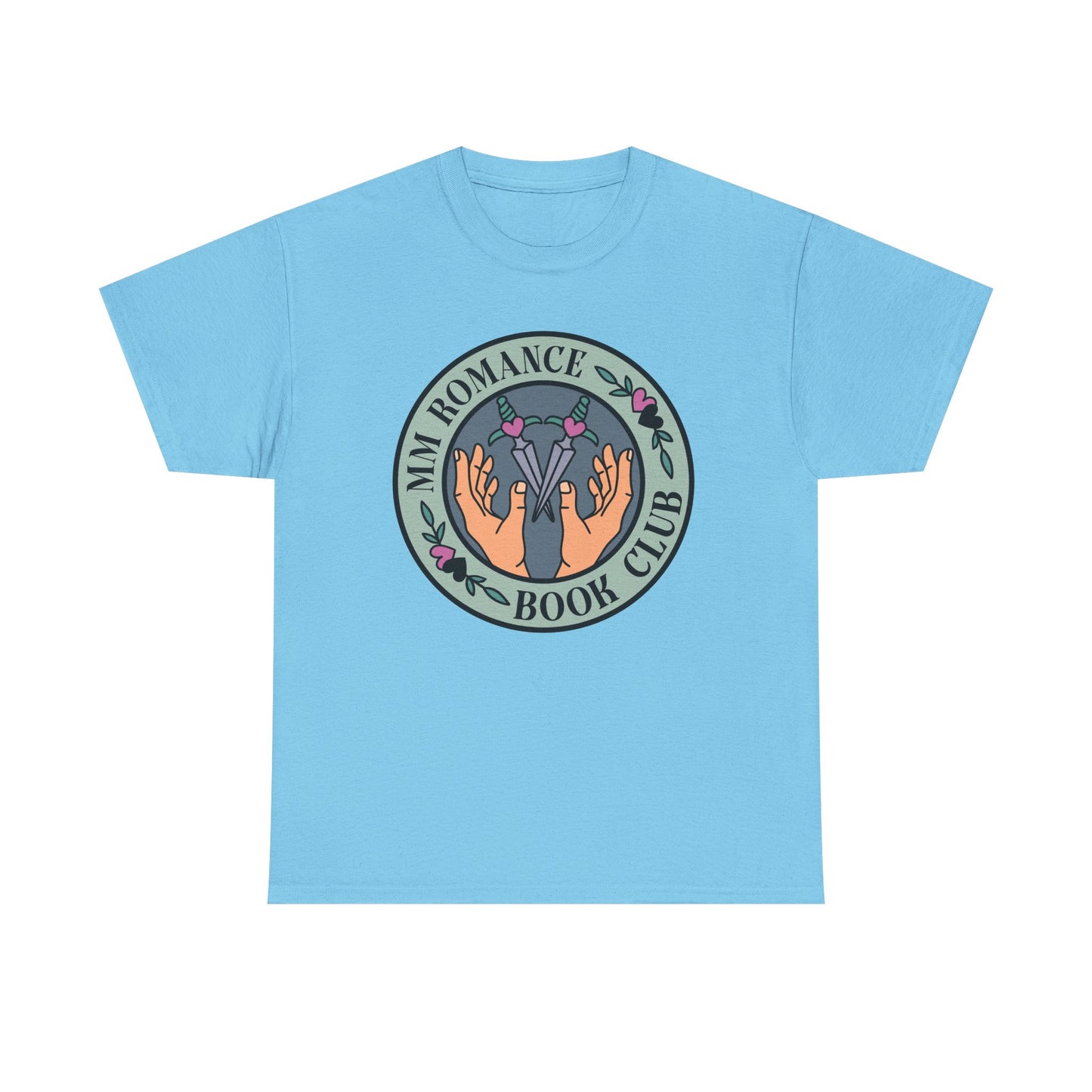 MM Romance Book Club (Two Male Hands) LGBTQA Round Graphic Tee