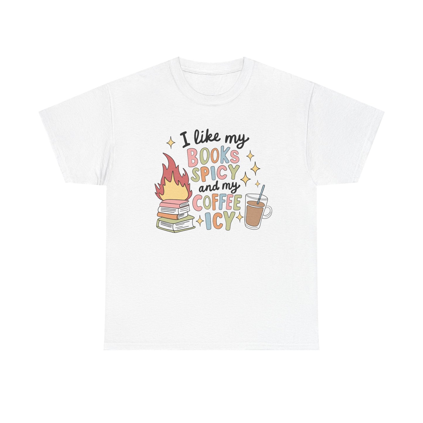 Books Spicy Coffee Icy Graphic Tee
