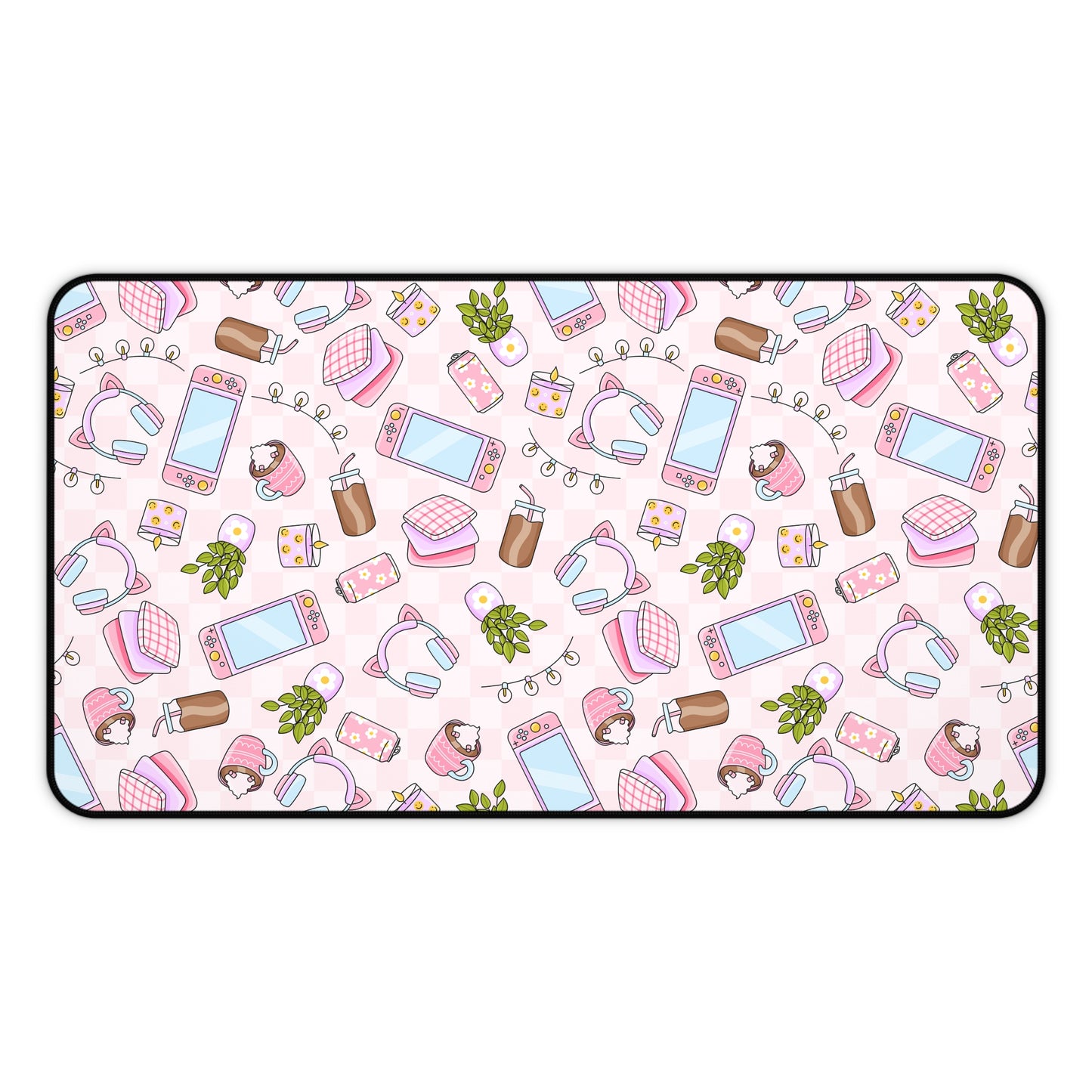 Pink Cozy Gamer Desk Mat