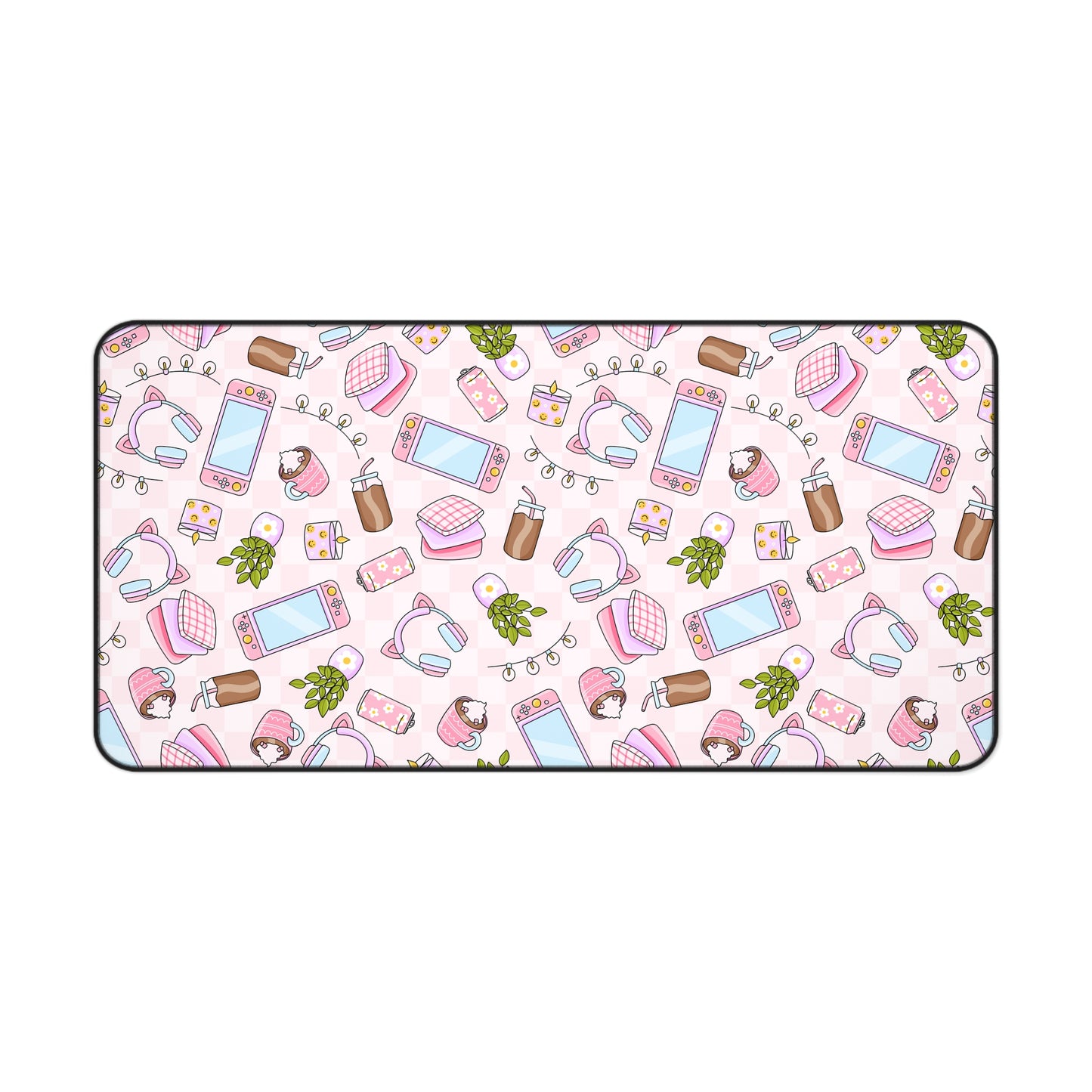 Pink Cozy Gamer Desk Mat