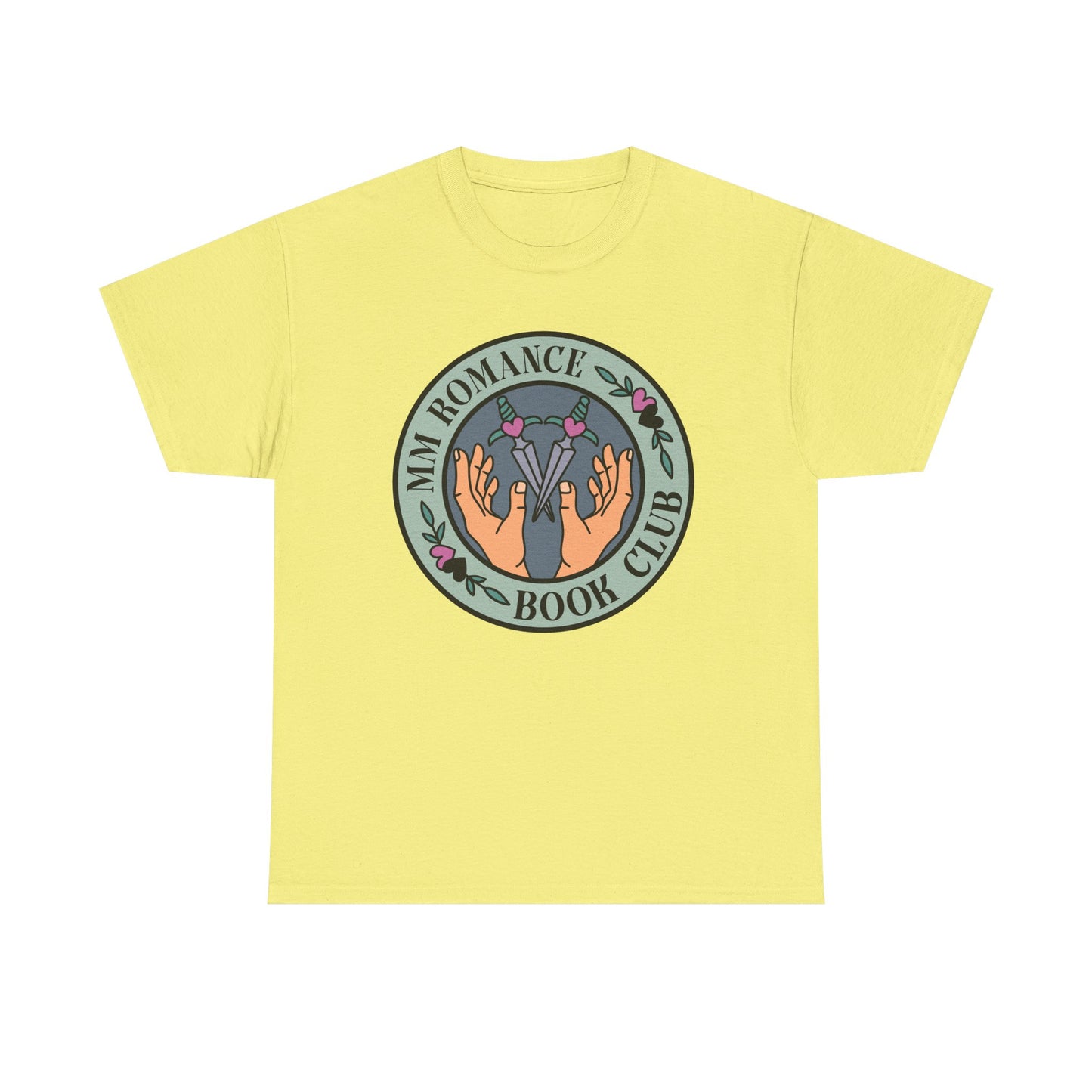 MM Romance Book Club (Two Male Hands) LGBTQA Round Graphic Tee