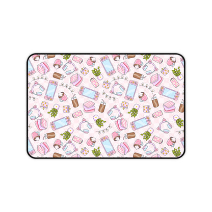 Pink Cozy Gamer Desk Mat