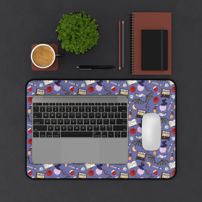 Purple Bat Wings Desk Mat