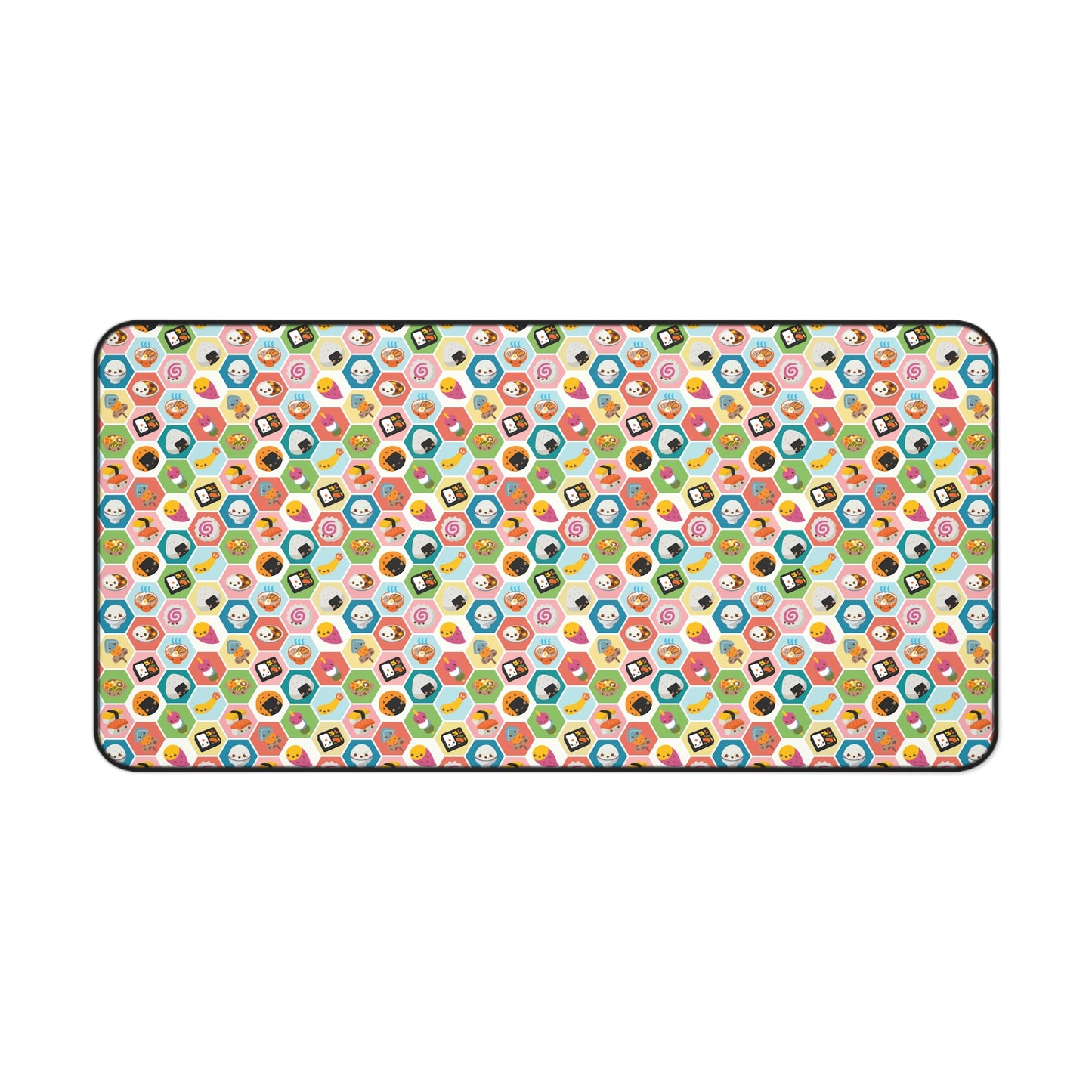Kawaii Food Hexagon Themed Desk Mat