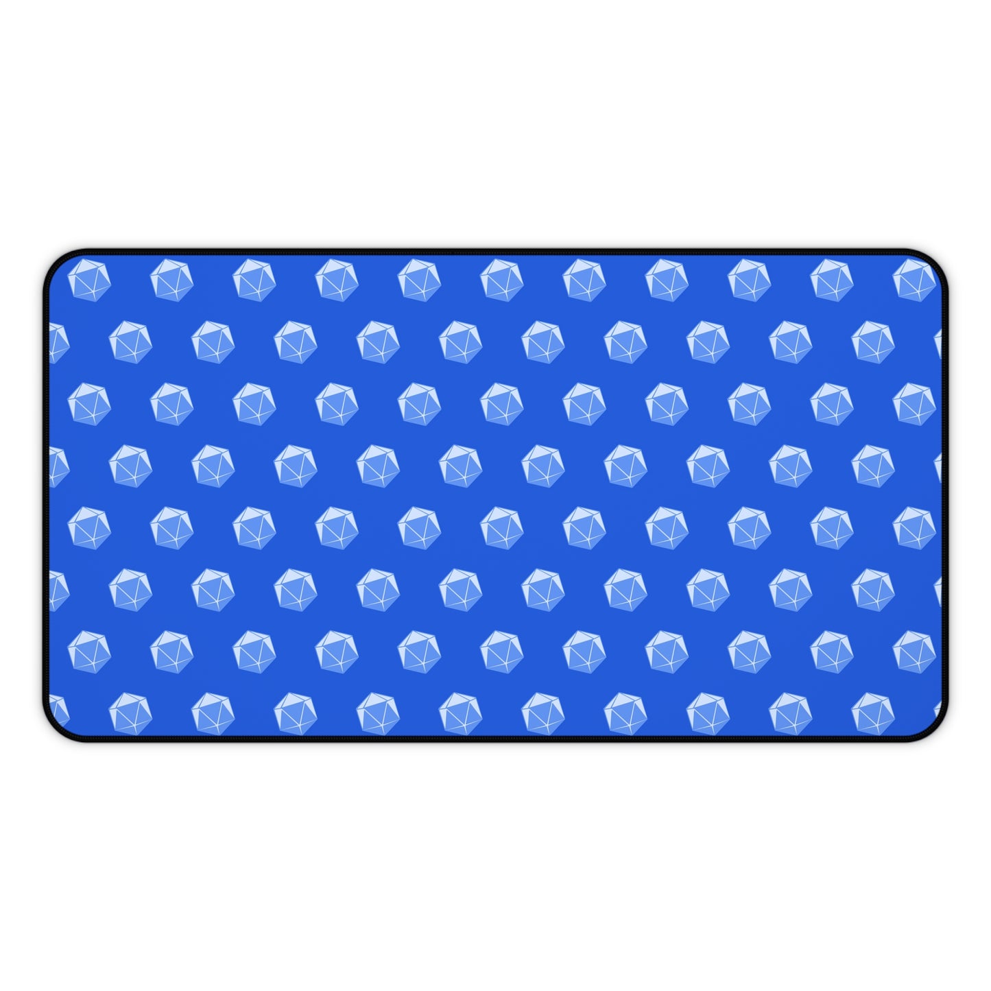 Blue D20 Themed Desk Mat