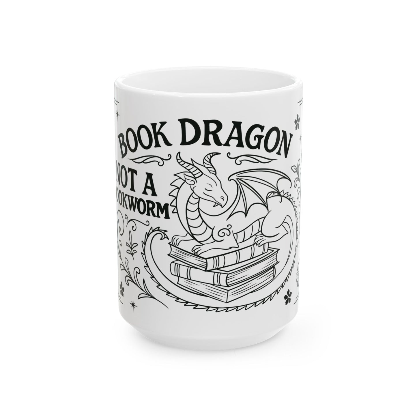 Book Dragon not Book Worm 15oz Mug