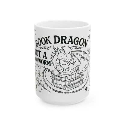 Book Dragon not Book Worm 15oz Mug