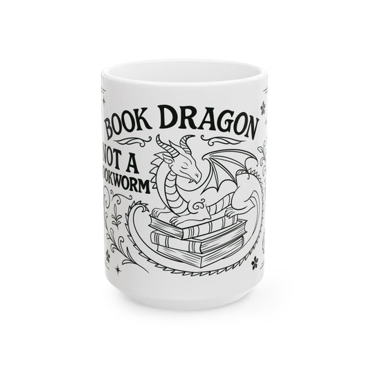Book Dragon not Book Worm 15oz Mug