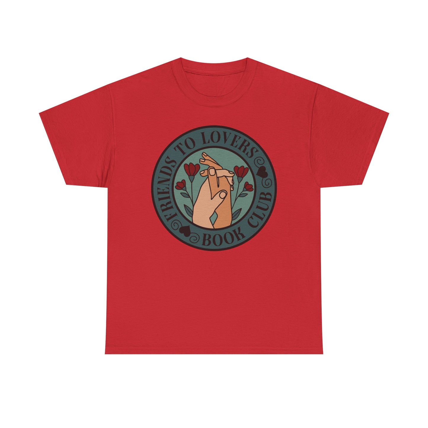 Friends to Lovers Book Club (Two Male Hands) LGBTQA Round Graphic Tee