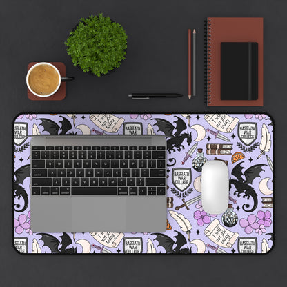 Dragon and War Lover Purple Desk Mat