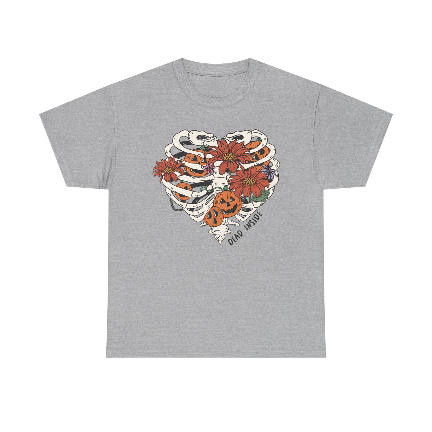 Skeleton Heart Graphic Tee "Dead Inside"