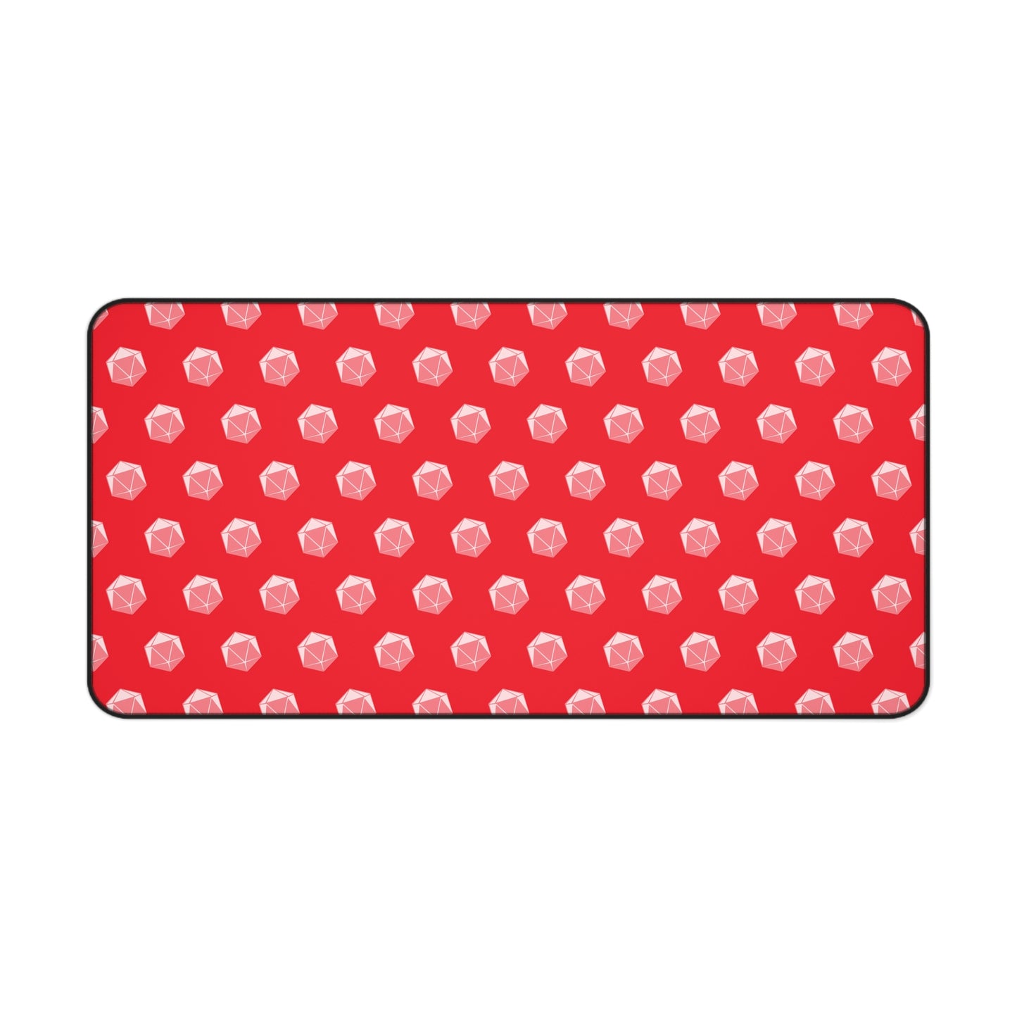 Red D20 Themed Desk Mat