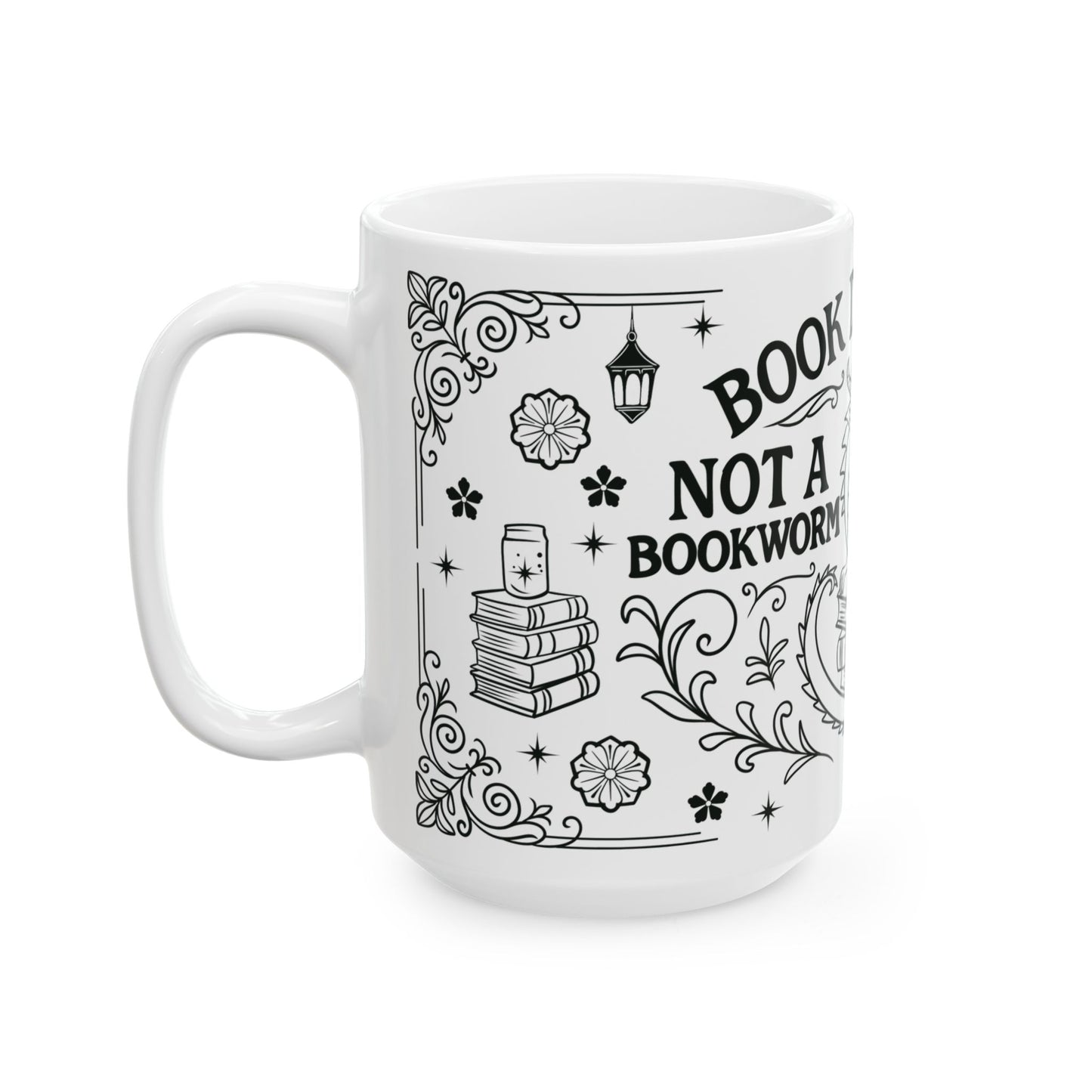 Book Dragon not Book Worm 15oz Mug
