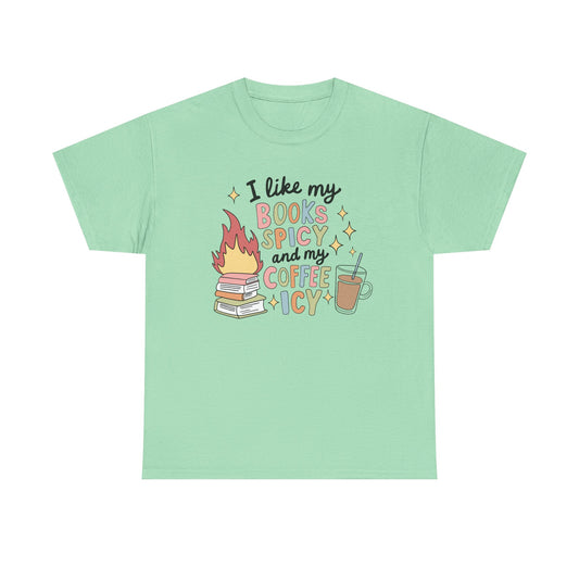 Books Spicy Coffee Icy Graphic Tee
