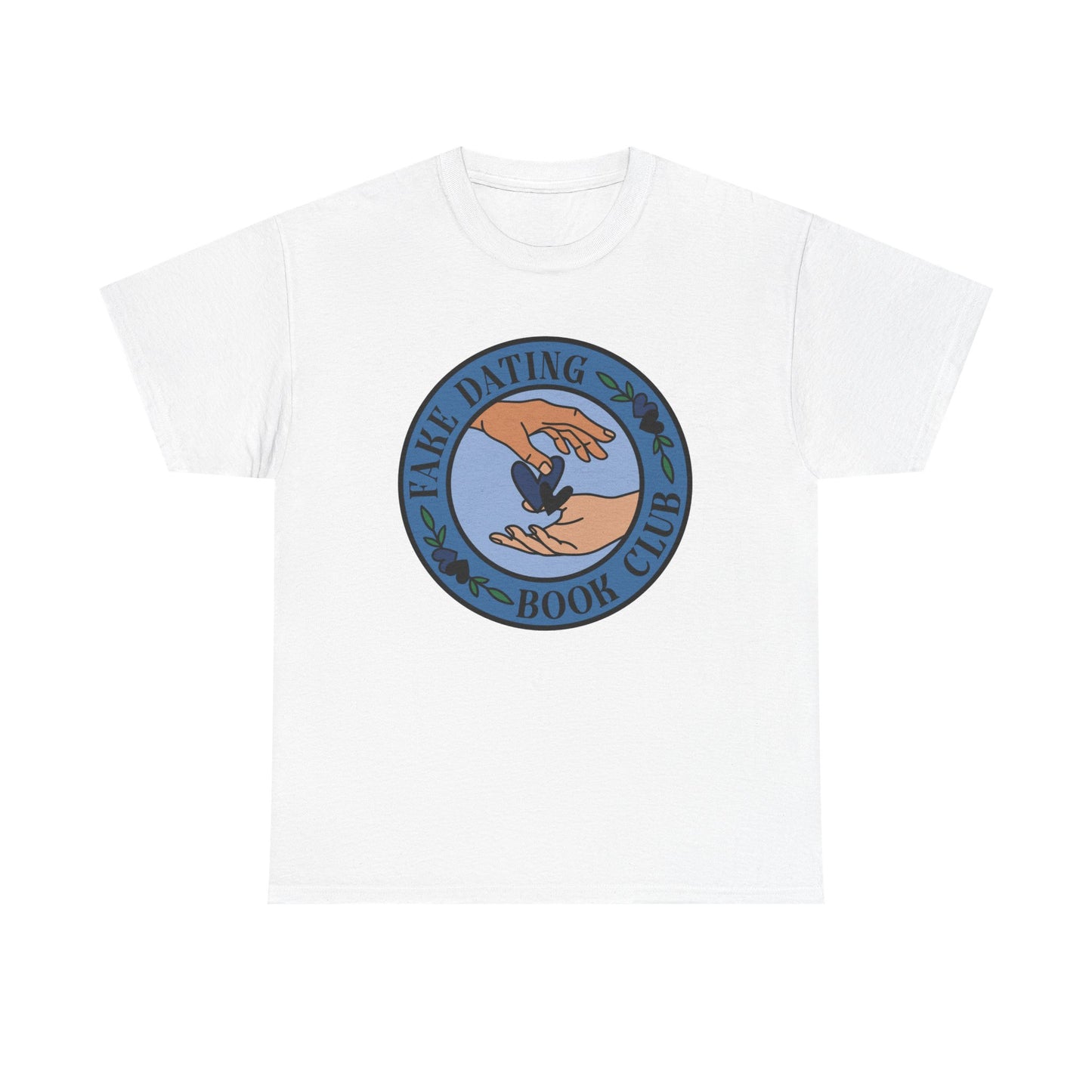 Fake Dating Book Club (Two Male Hands) LGBTQA Round Graphic Tee