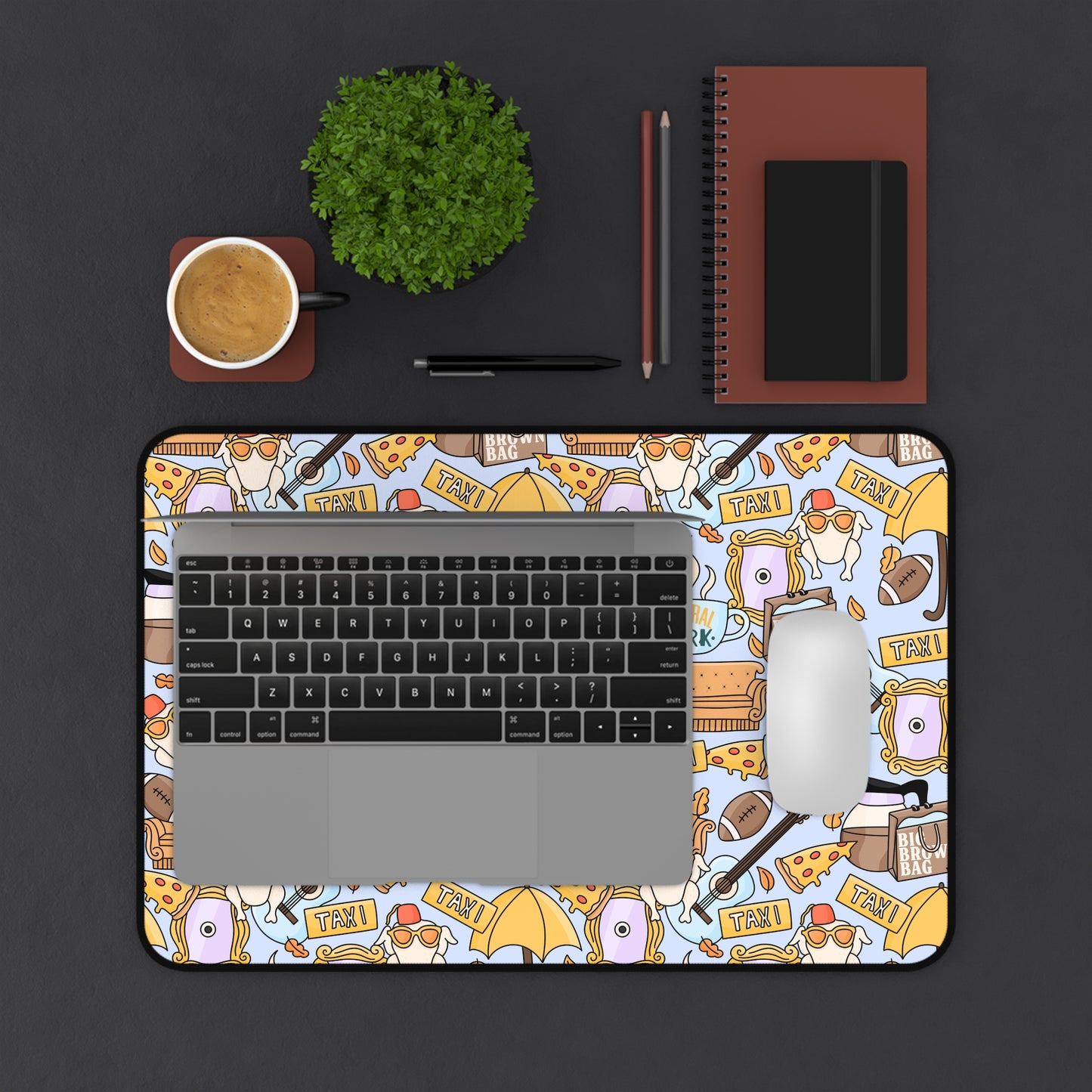 Blue Friends Desk Mat