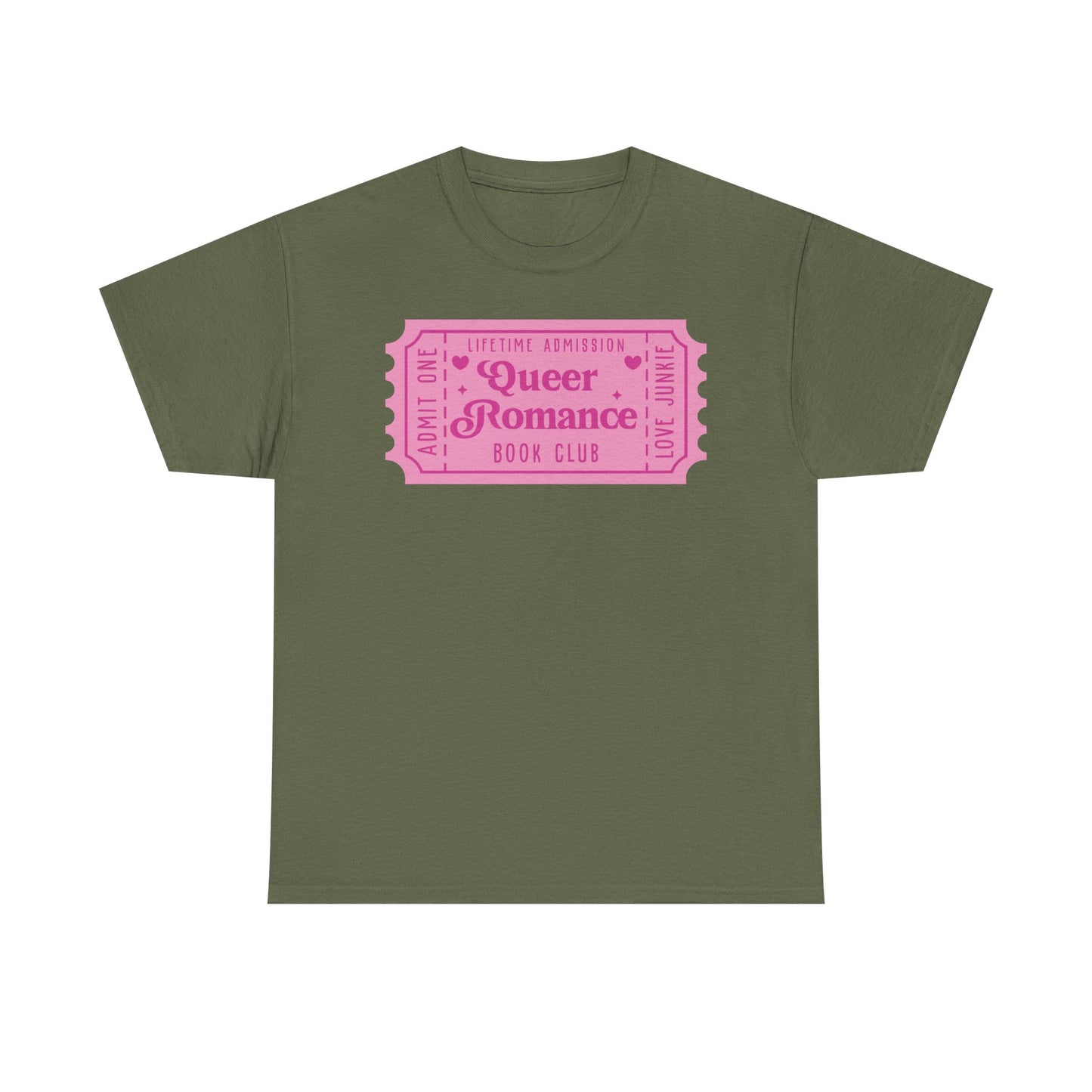 Queer Romance Book Club Ticket Graphic Tee