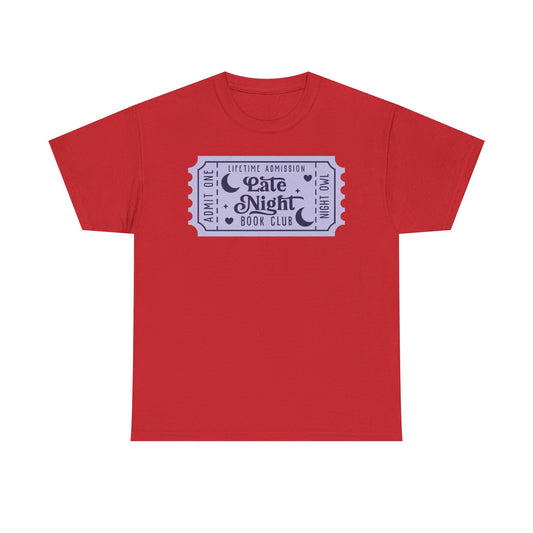 Late Night Book Club Ticket Graphic Tee