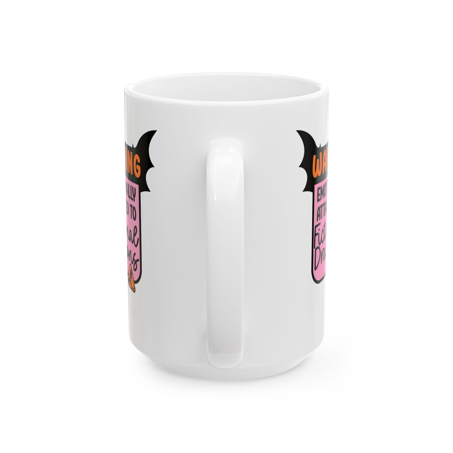 15oz Warning attached to dragons Mug