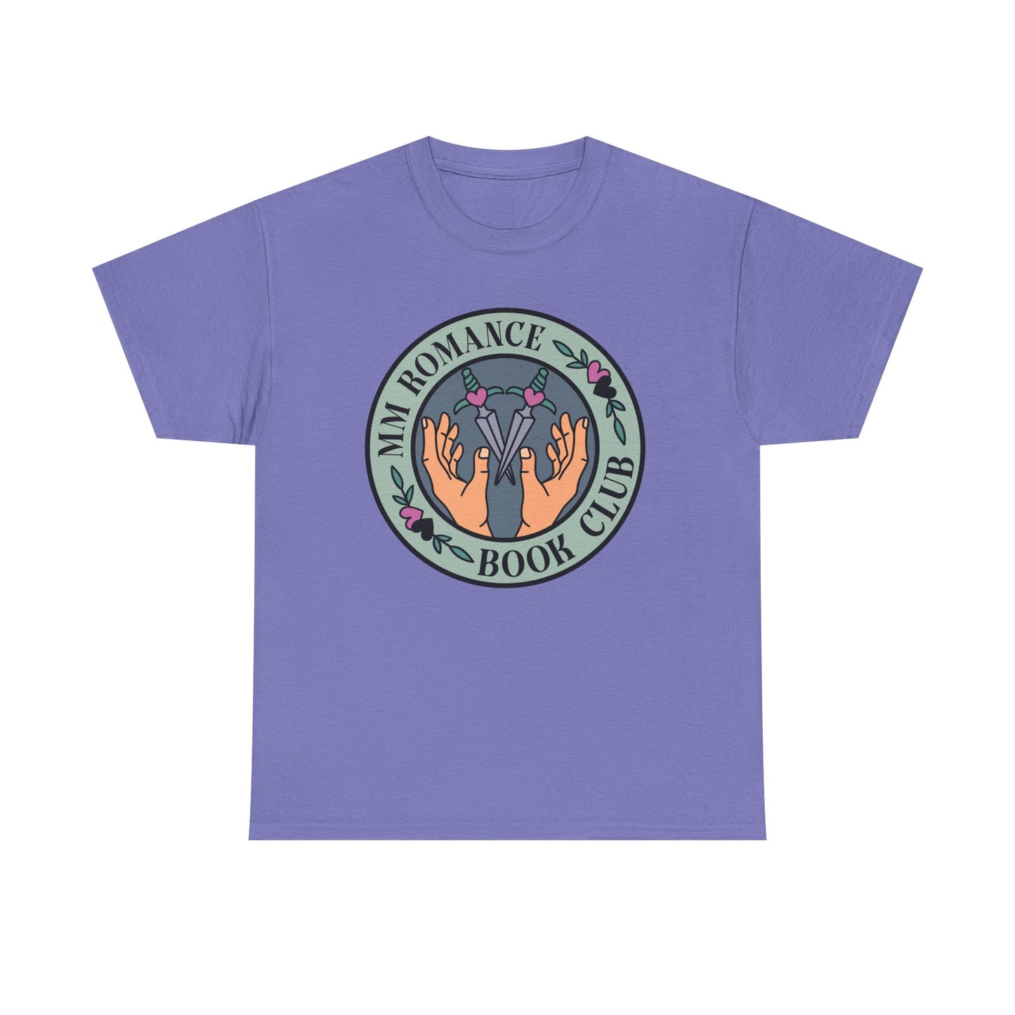 MM Romance Book Club (Two Male Hands) LGBTQA Round Graphic Tee