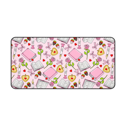 Pink Romance Reader Desk Mat