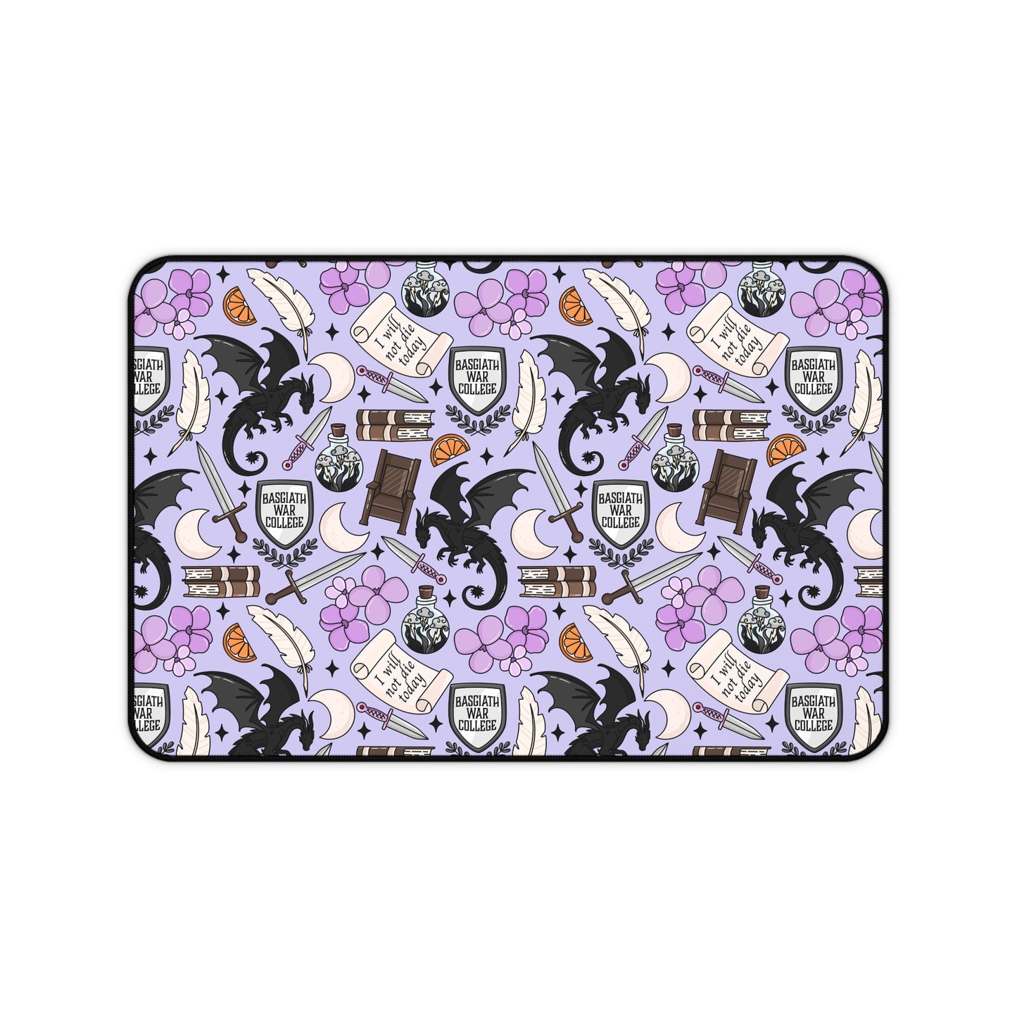 Dragon and War Lover Purple Desk Mat