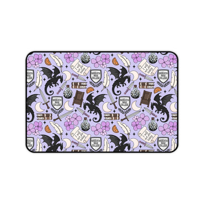 Dragon and War Lover Purple Desk Mat