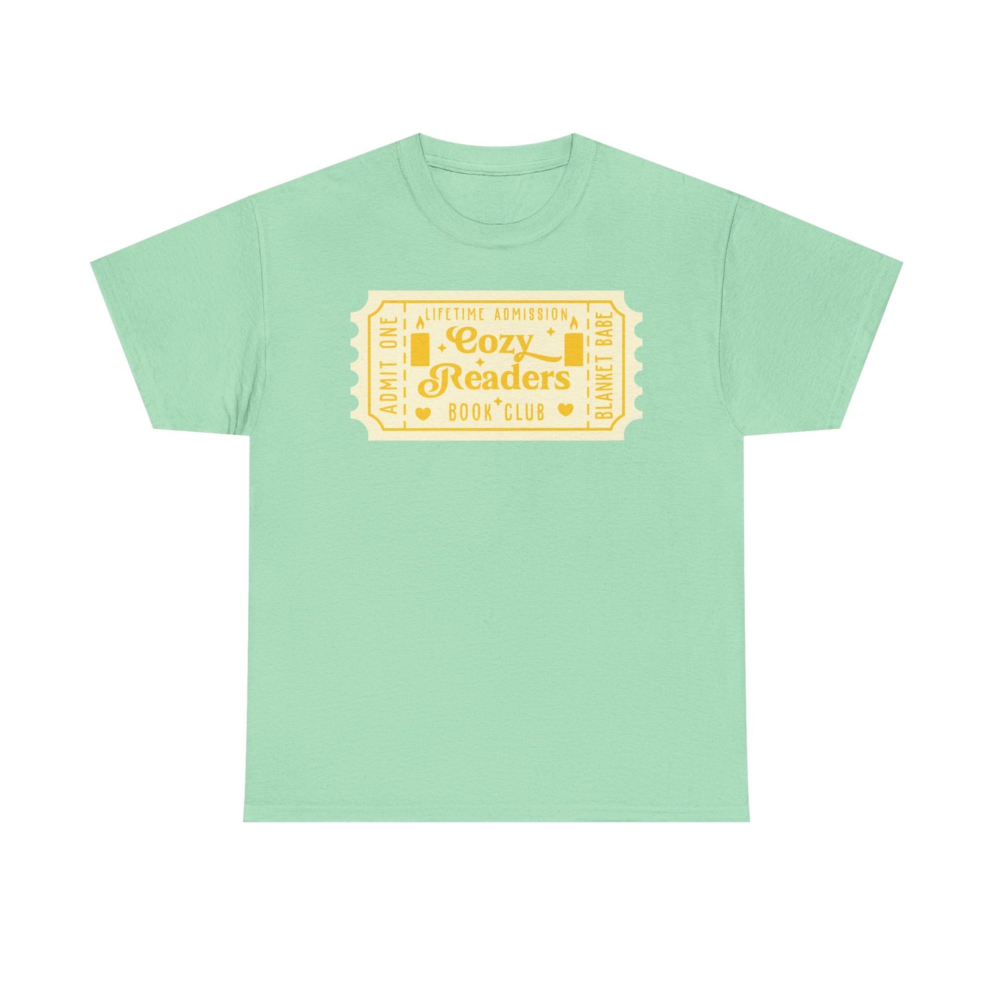 Cozy Readers Book Club Ticket Graphic Tee