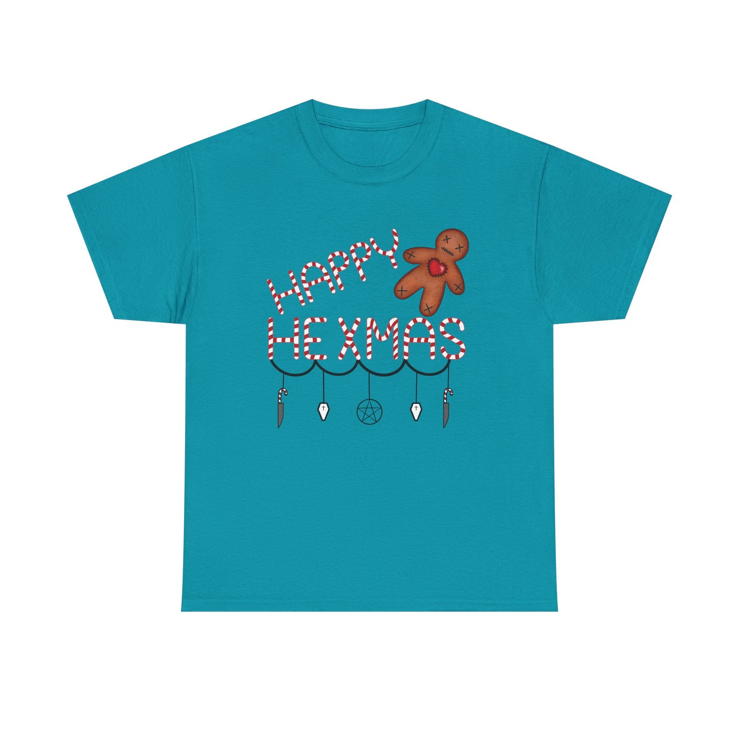 Holiday Gingerbread Man Unisex Tee - Christmas and Hexmas Witchcraft Design