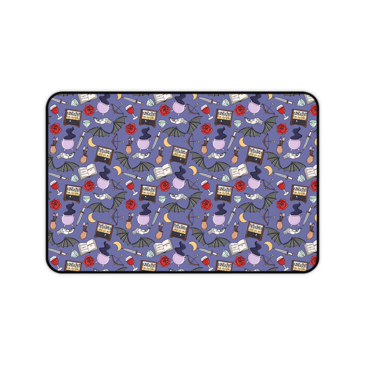 Purple Bat Wings Desk Mat