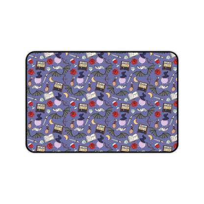 Purple Bat Wings Desk Mat