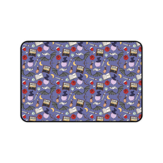 Purple Bat Wings Desk Mat