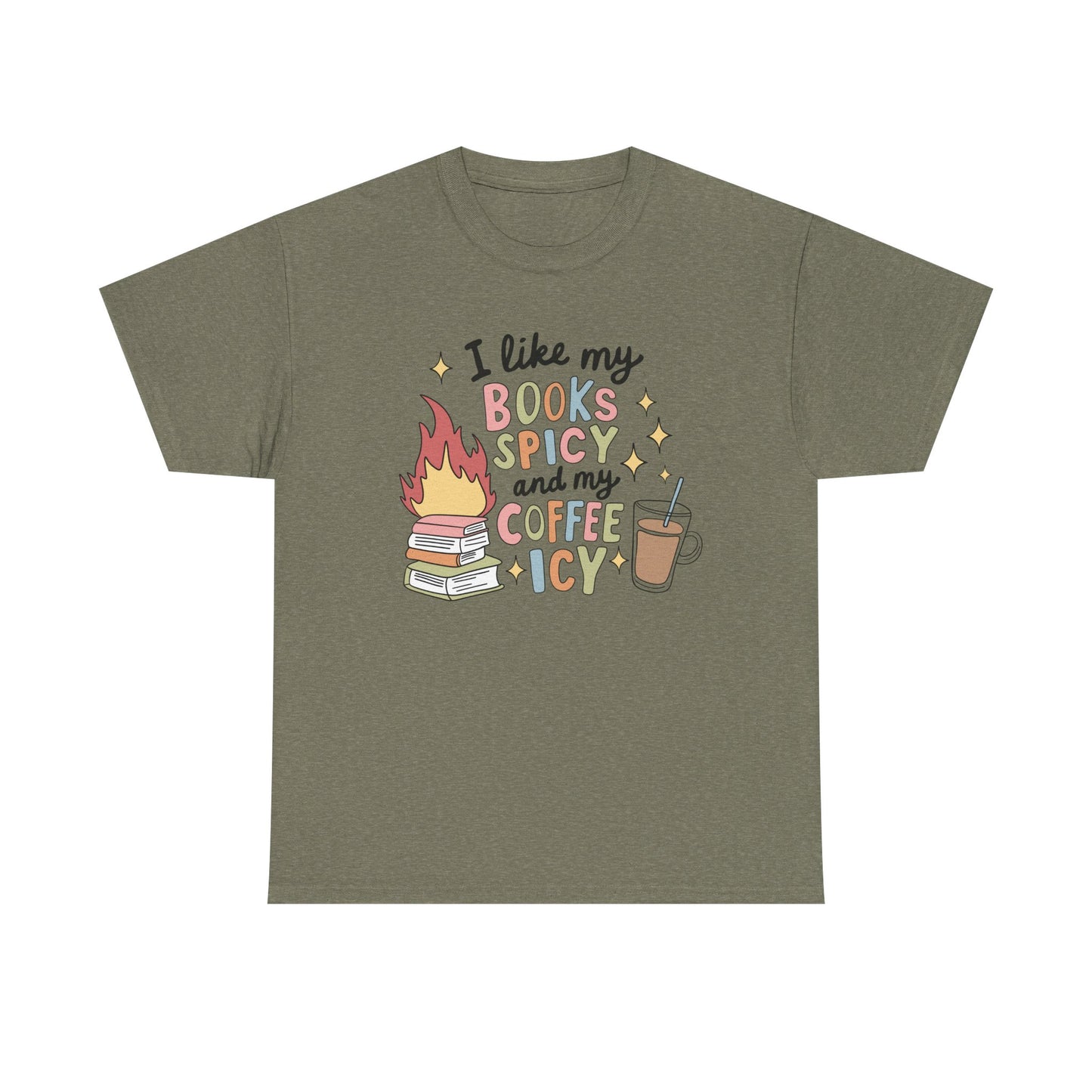 Books Spicy Coffee Icy Graphic Tee