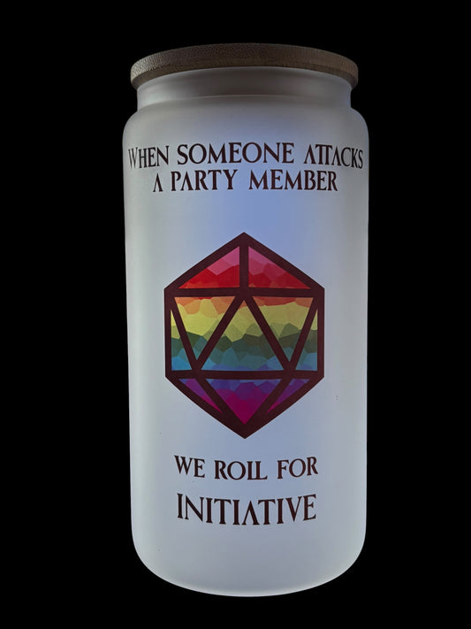 Roll d20 Drinking Glass