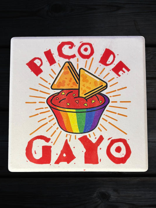 Pico De Gayo ceramic coaster