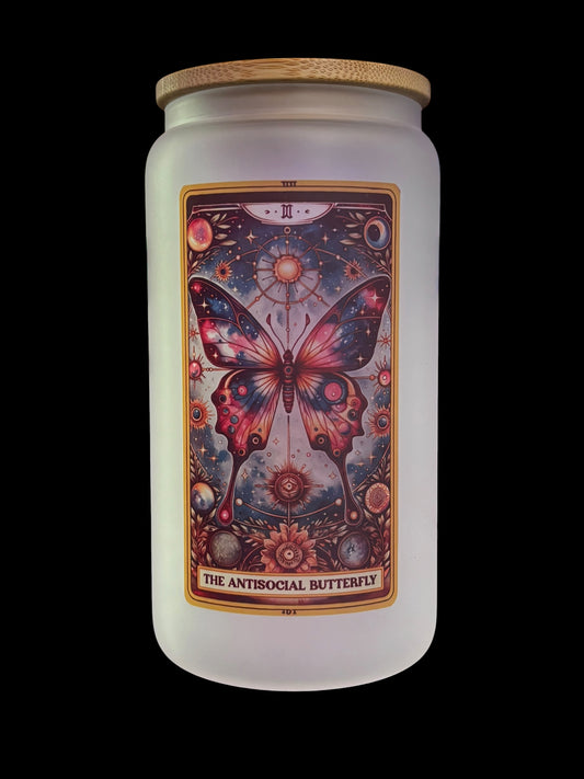 The Antisocial butterfly Tarot Drinking Glass