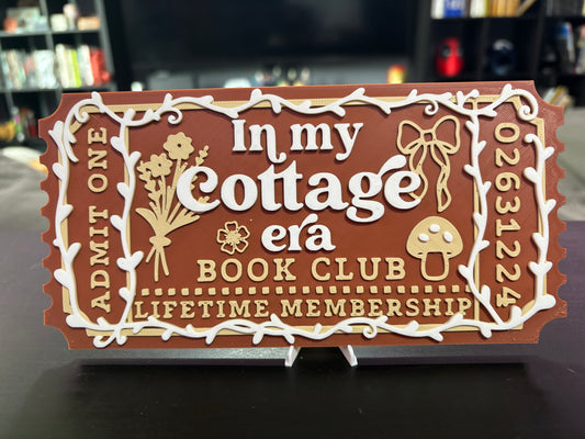 Cottage era Book Club Ticket