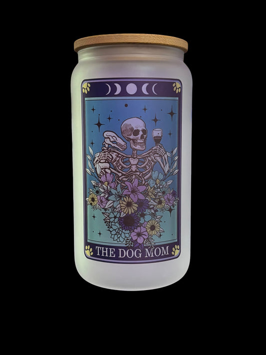 The dog Mom Tarot Drinking Glass