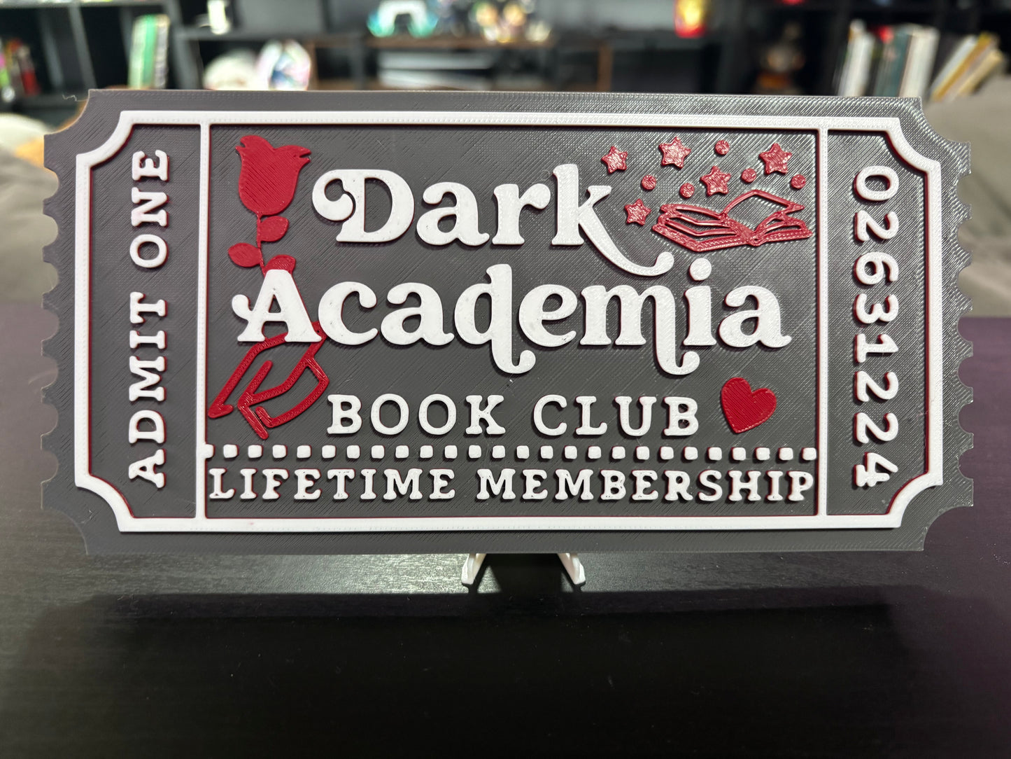Dark Academia Book Club Ticket