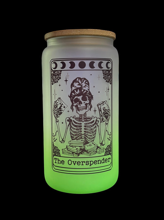 The Overspender Tarot Drinking Glass