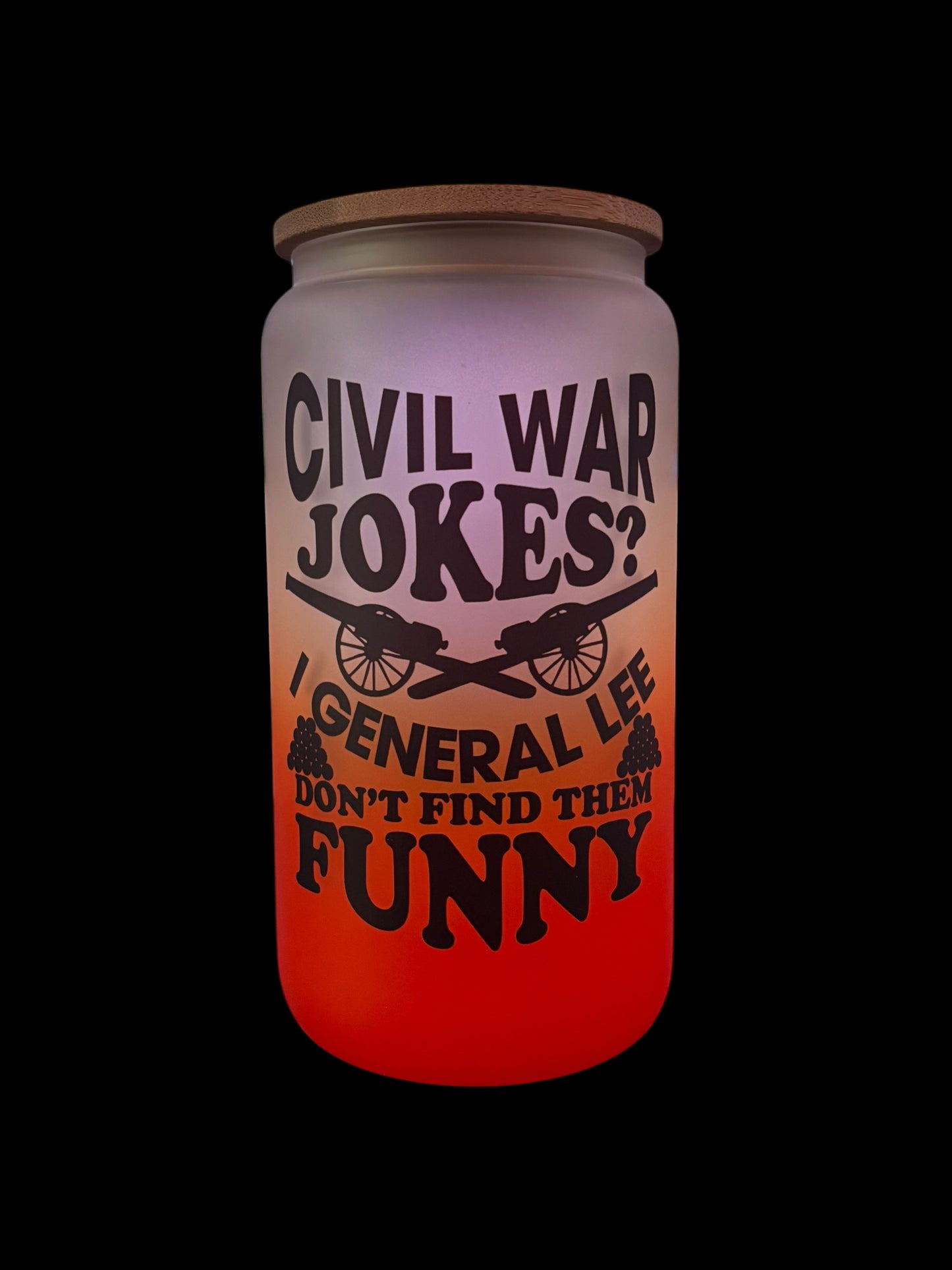 Civil War Drinking Glass