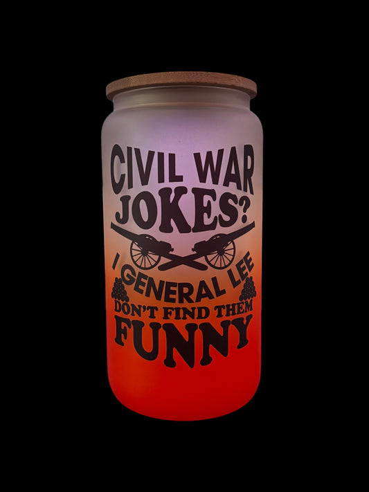 Civil War Drinking Glass