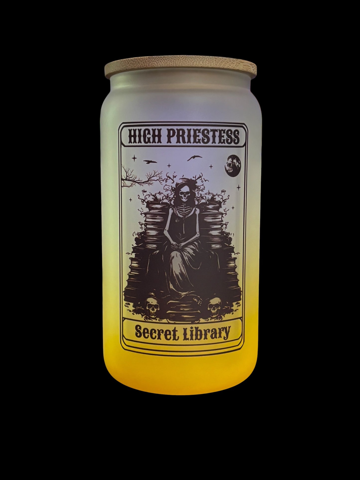 The High Priestess Secret Library Tarot Drinking Glass