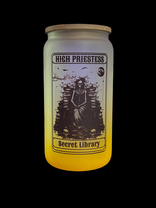 The High Priestess Secret Library Tarot Drinking Glass