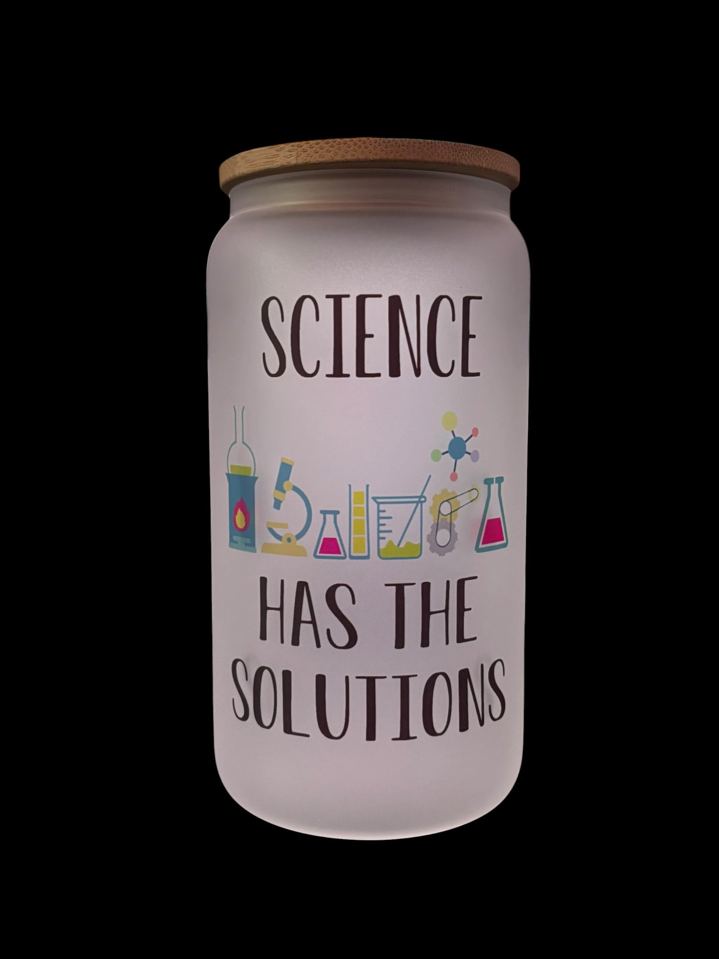 Science has the solutions Drinking Glass