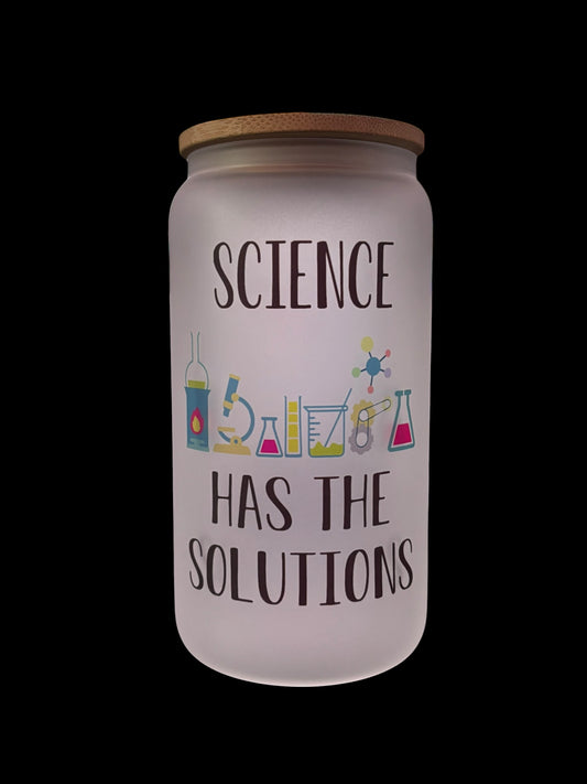 Science has the solutions Drinking Glass