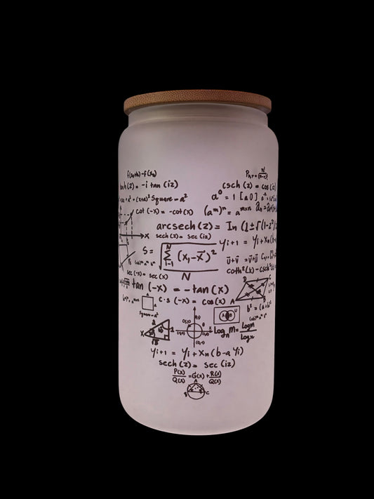 Math heart Drinking Glass