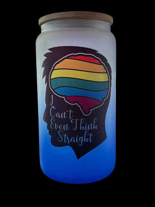 Can't even think straight Drinking Glass